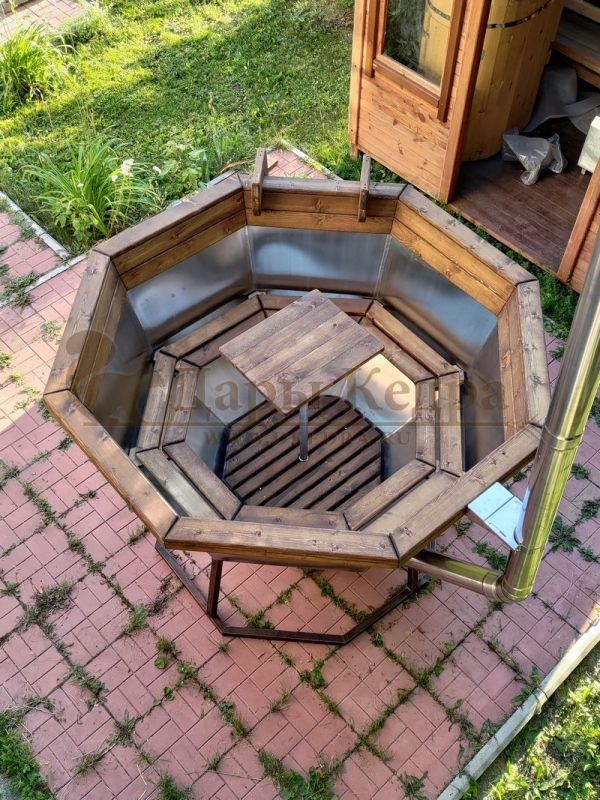 Банный чан из нержавеющей стали Ø-2000 на подставке